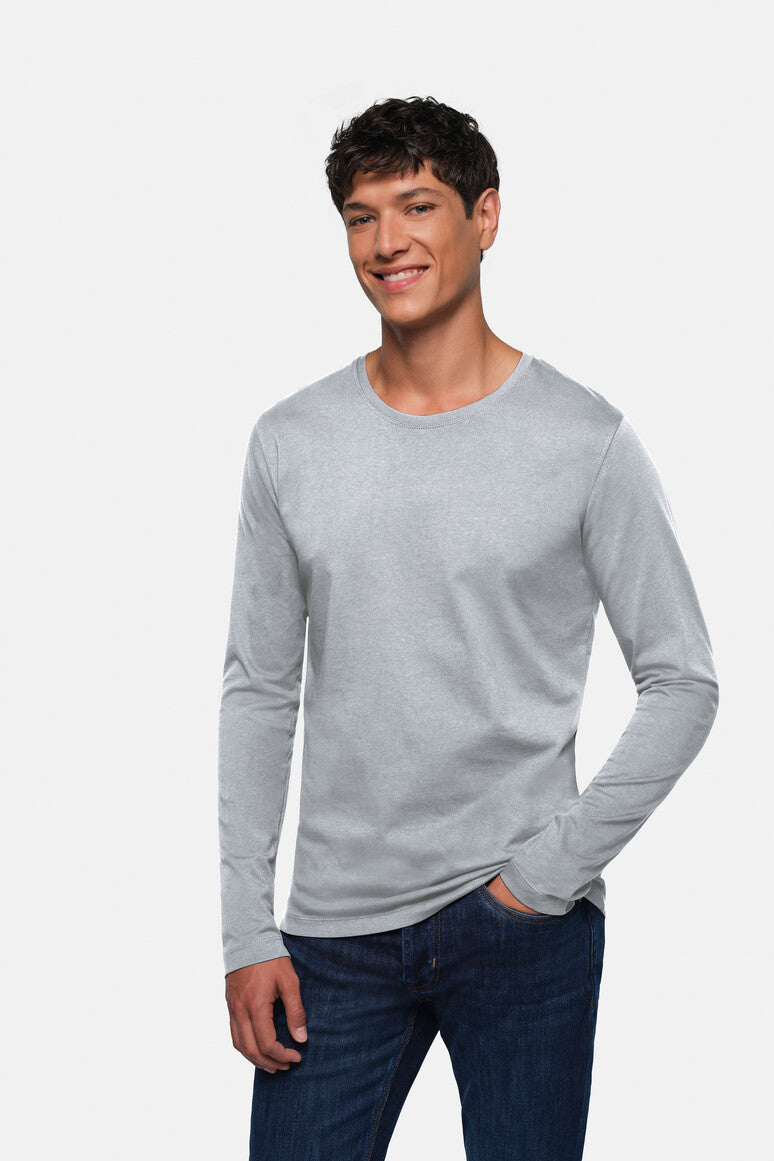 HAKRO Longsleeve Heavy - Grau meliert - 5