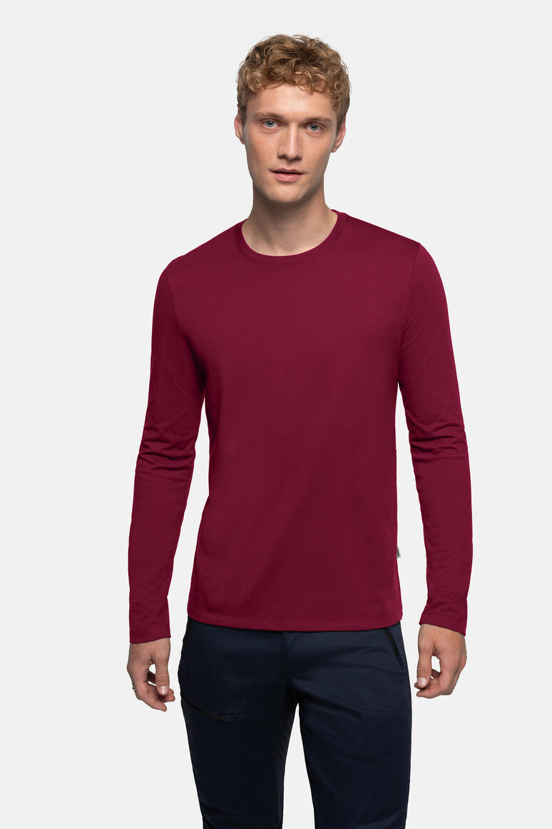 HAKRO Longsleeve MIKRALINAR® - Weinrot - 5