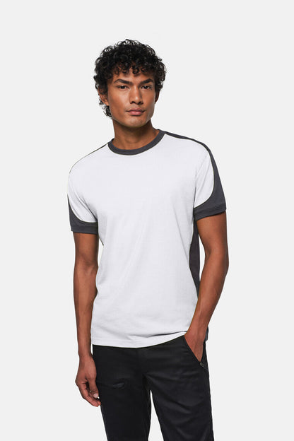 HAKRO T-Shirt Contrast MIKRALINAR® - Weiß/anthrazit - 5