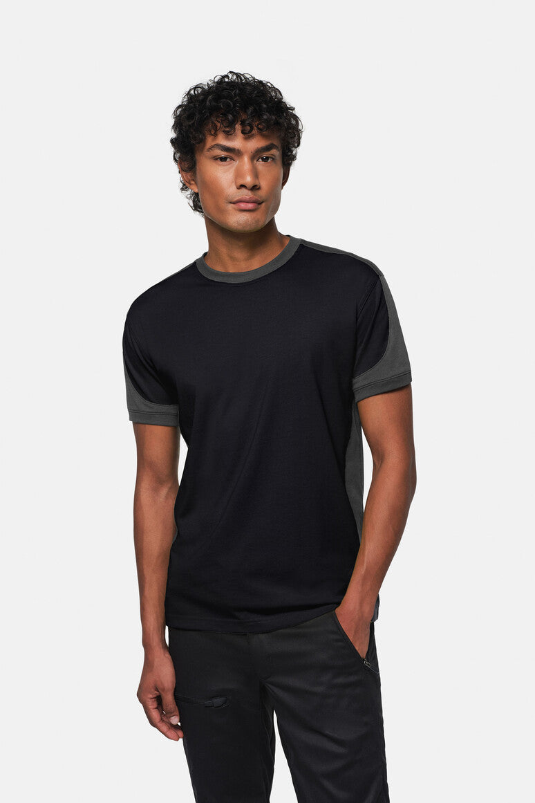 HAKRO T-Shirt Contrast MIKRALINAR® - Schwarz/anthrazit - 5
