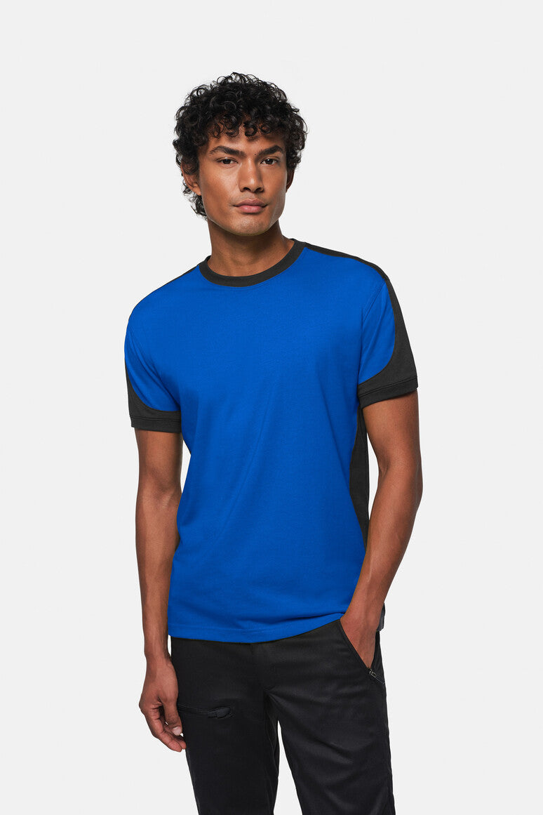 HAKRO T-Shirt Contrast MIKRALINAR® - Royalblau/anthrazit - 5