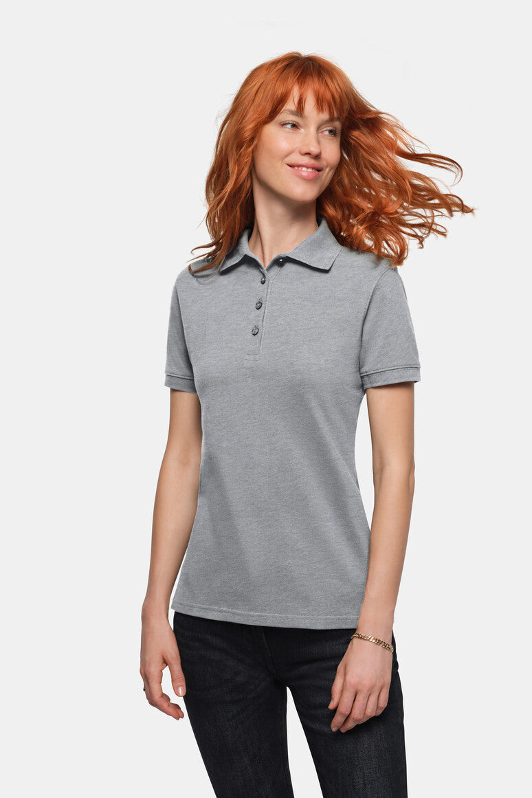 HAKRO Damen Poloshirt Bio-Baumwolle - Grau meliert - 5