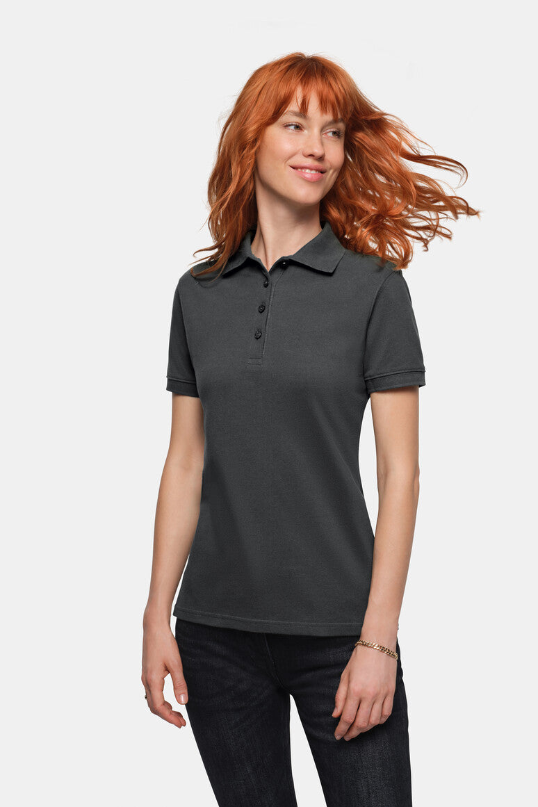 HAKRO Damen Poloshirt Bio-Baumwolle - Karbongrau - 5