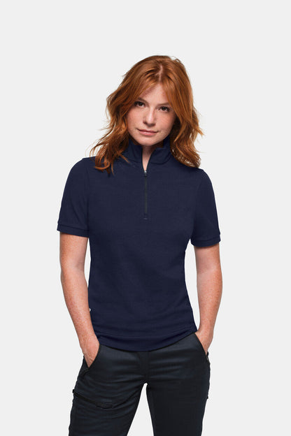 HAKRO Damen Zip-Shirt Piqué MIKRALINAR® ECO - Tinte - 5