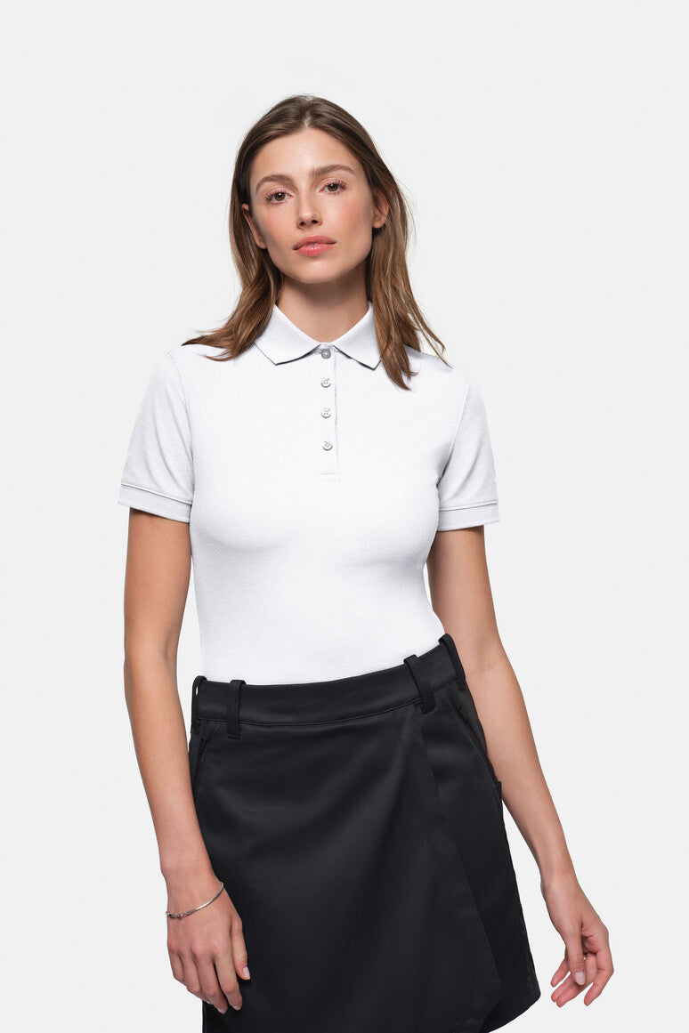 HAKRO Damen Poloshirt MIKRALINAR® ECO - Weiß - 5