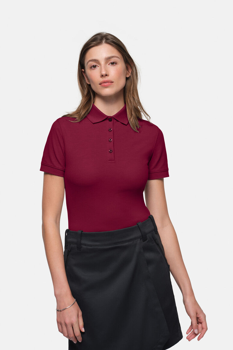 HAKRO Damen Poloshirt MIKRALINAR® ECO - Weinrot - 5