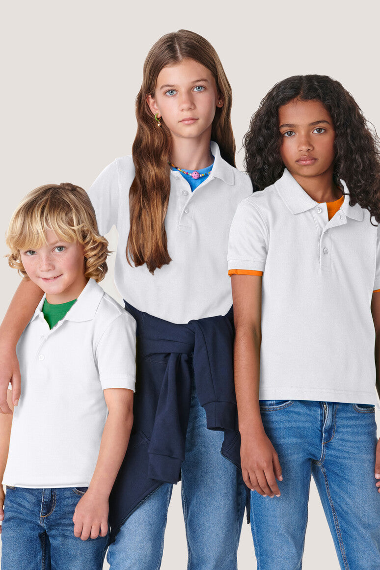 HAKRO Kinder Poloshirt Classic - Weiß - 5