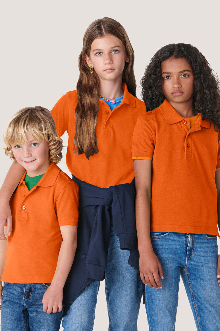 HAKRO Kinder Poloshirt Classic - Orange - 5
