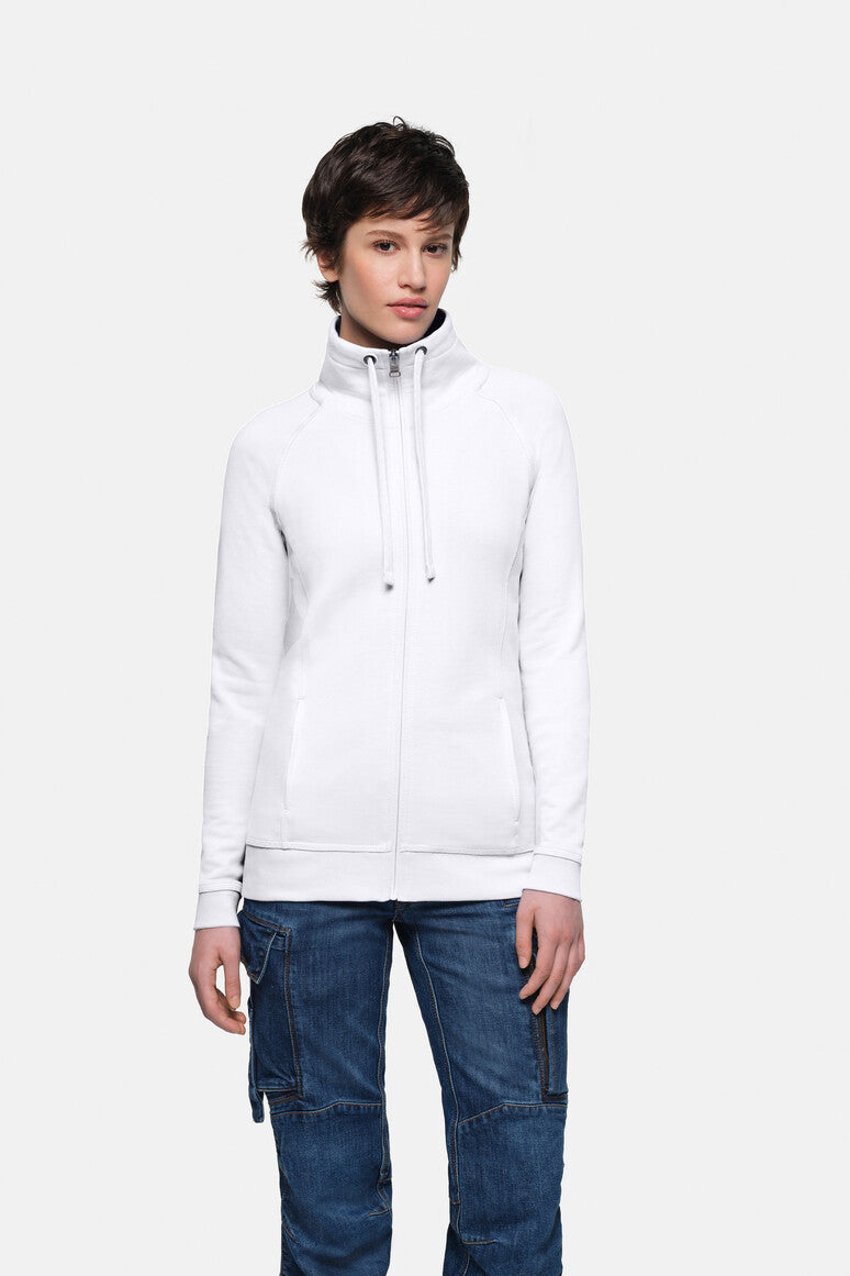HAKRO Damen Sweatjacke Premium - Weiß - 5