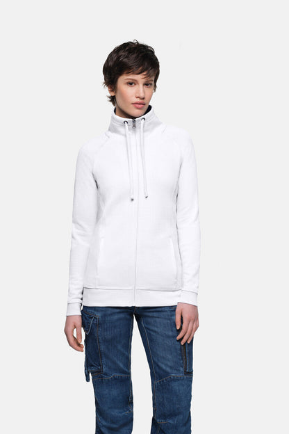 HAKRO Damen Sweatjacke Premium - Weiß - 5