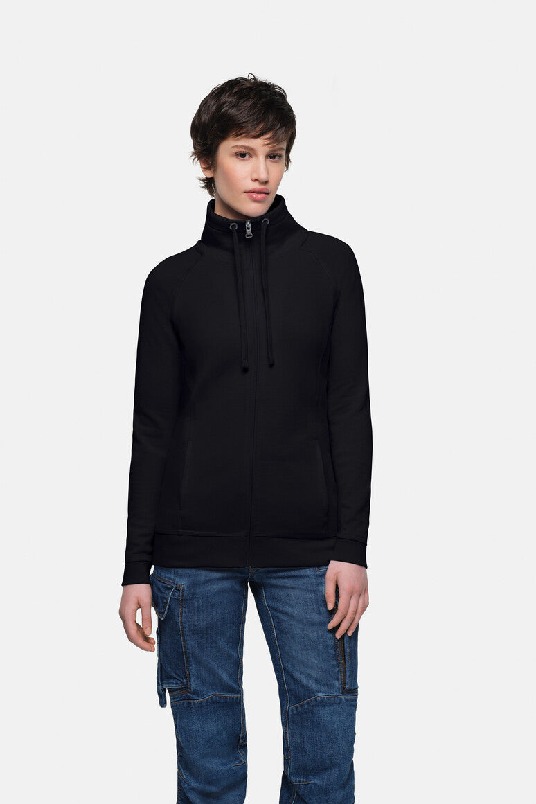 HAKRO Damen Sweatjacke Premium - Schwarz - 5