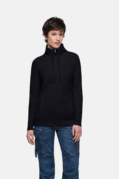 HAKRO Damen Sweatjacke Premium - Schwarz - 5