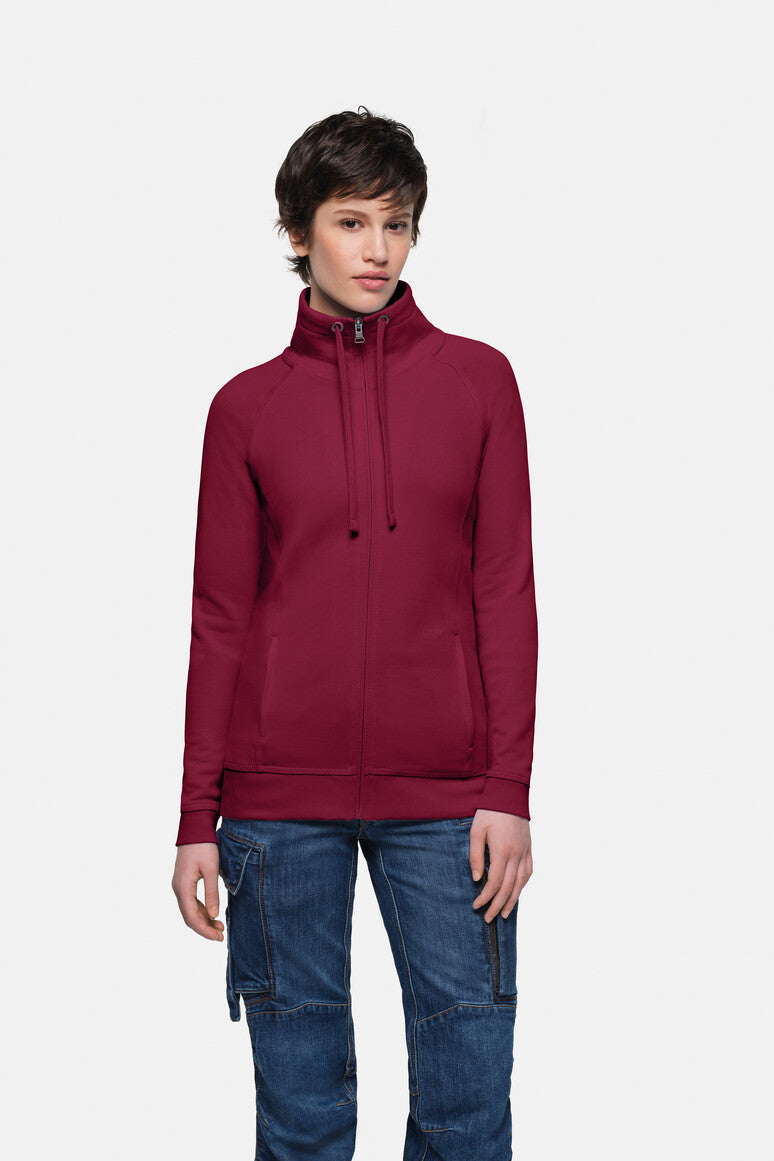 HAKRO Damen Sweatjacke Premium - Weinrot - 5