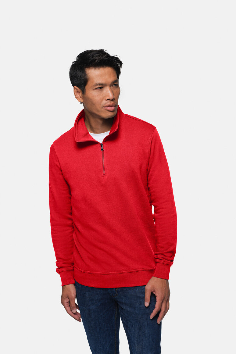 HAKRO Zip-Sweatshirt Premium - Rot - 5