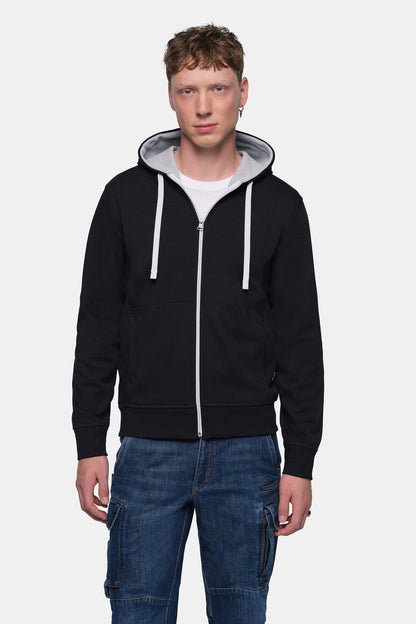 HAKRO Kapuzenjacke Bonded ECO - Schwarz/silber - 5