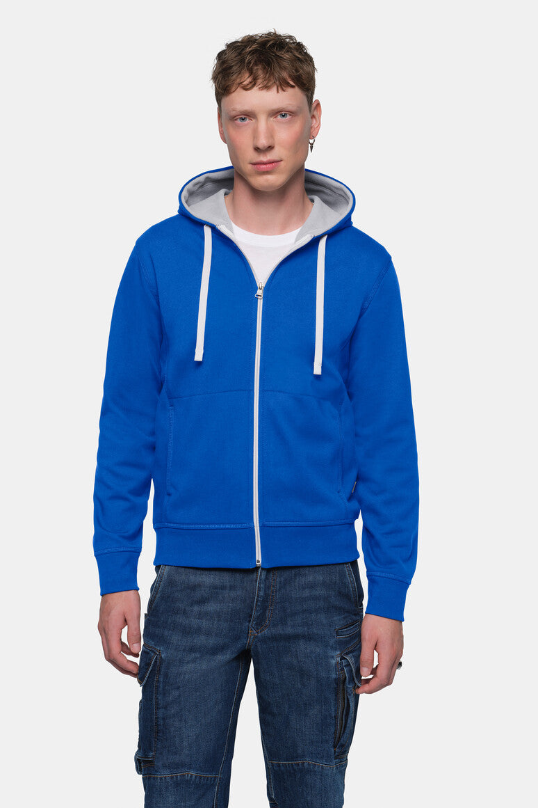 HAKRO Kapuzenjacke Bonded ECO - Royalblau/silber - 5