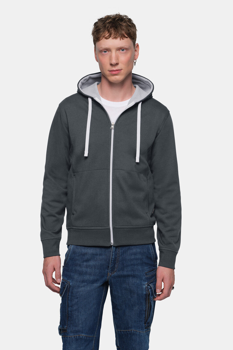 HAKRO Kapuzenjacke Bonded ECO - Anthrazit/silber - 5