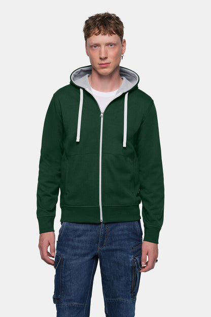 HAKRO Kapuzenjacke Bonded ECO - Tanne/silber - 5