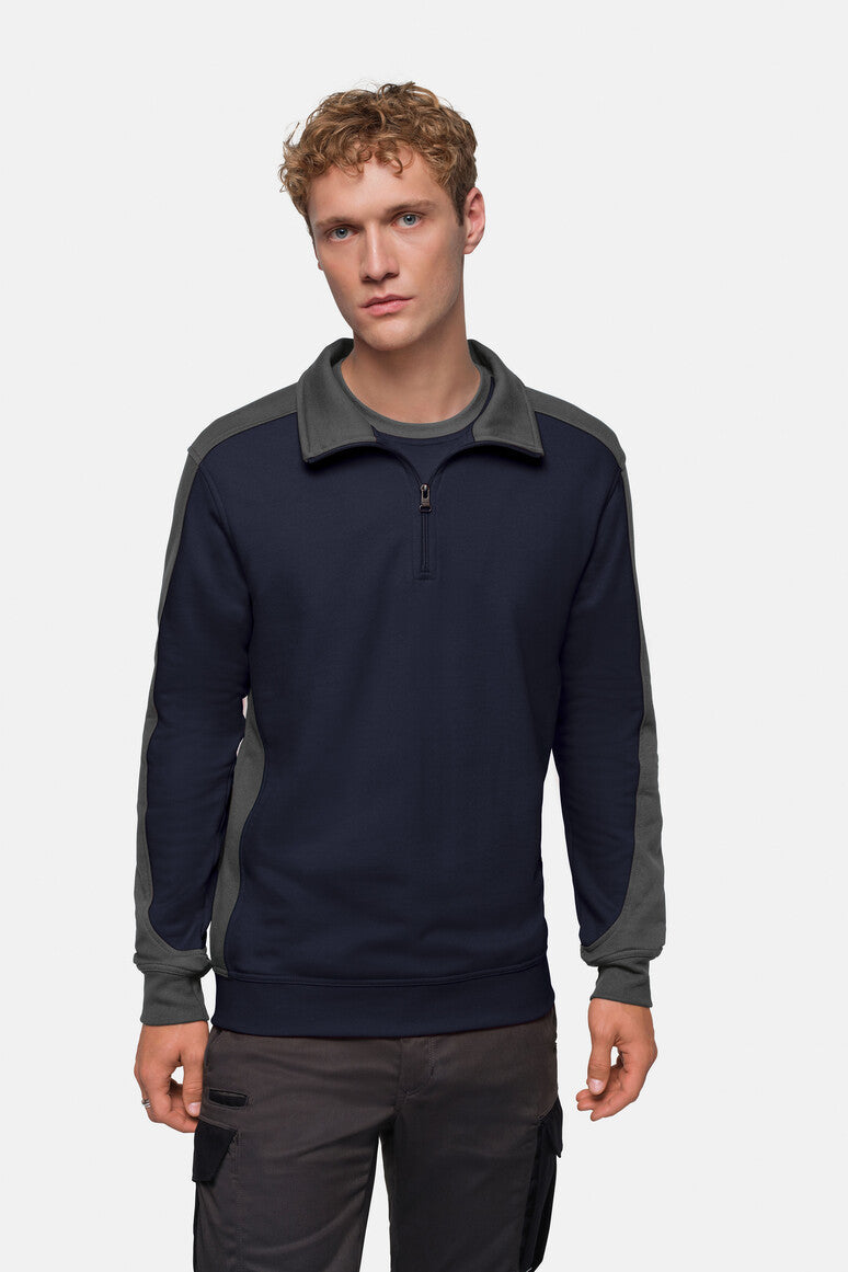 HAKRO Zip-Sweatshirt Contrast MIKRALINAR® - Tinte/anthrazit - 6
