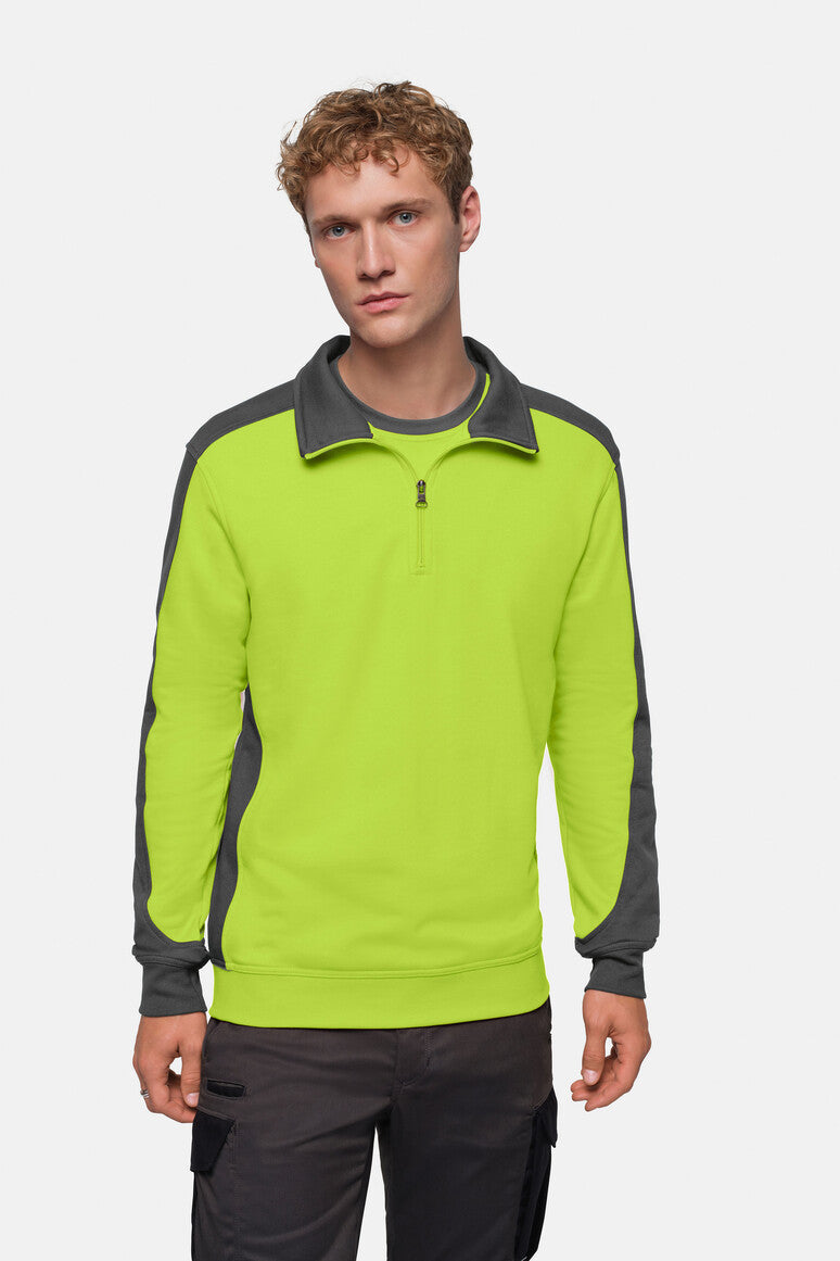 HAKRO Zip-Sweatshirt Contrast MIKRALINAR® - Kiwi/anthrazit - 6