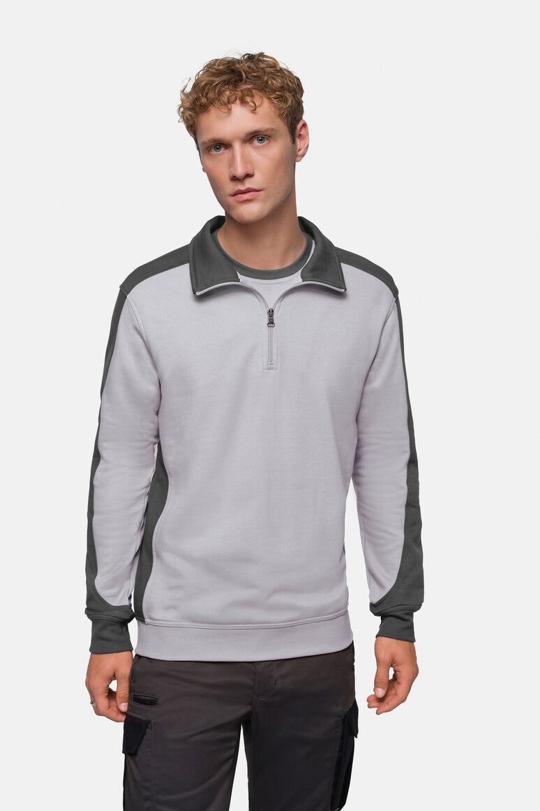 HAKRO Zip-Sweatshirt Contrast MIKRALINAR® - Titan/anthrazit - 6
