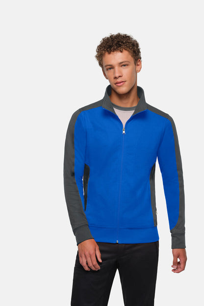 HAKRO Sweatjacke Contrast MIKRALINAR® - Royalblau/anthrazit - 5