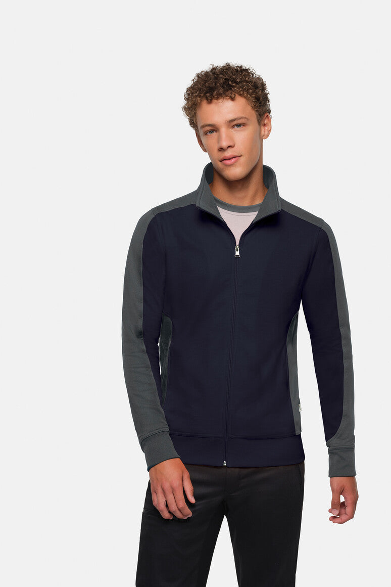 HAKRO Sweatjacke Contrast MIKRALINAR® - Tinte/anthrazit - 5