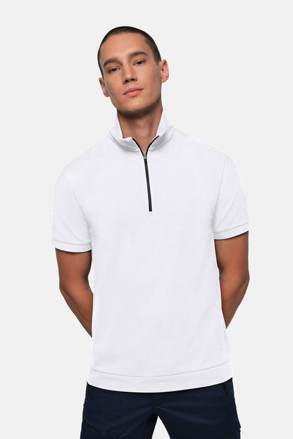 HAKRO Zip-Shirt Piqué MIKRALINAR® ECO - Weiß - 5