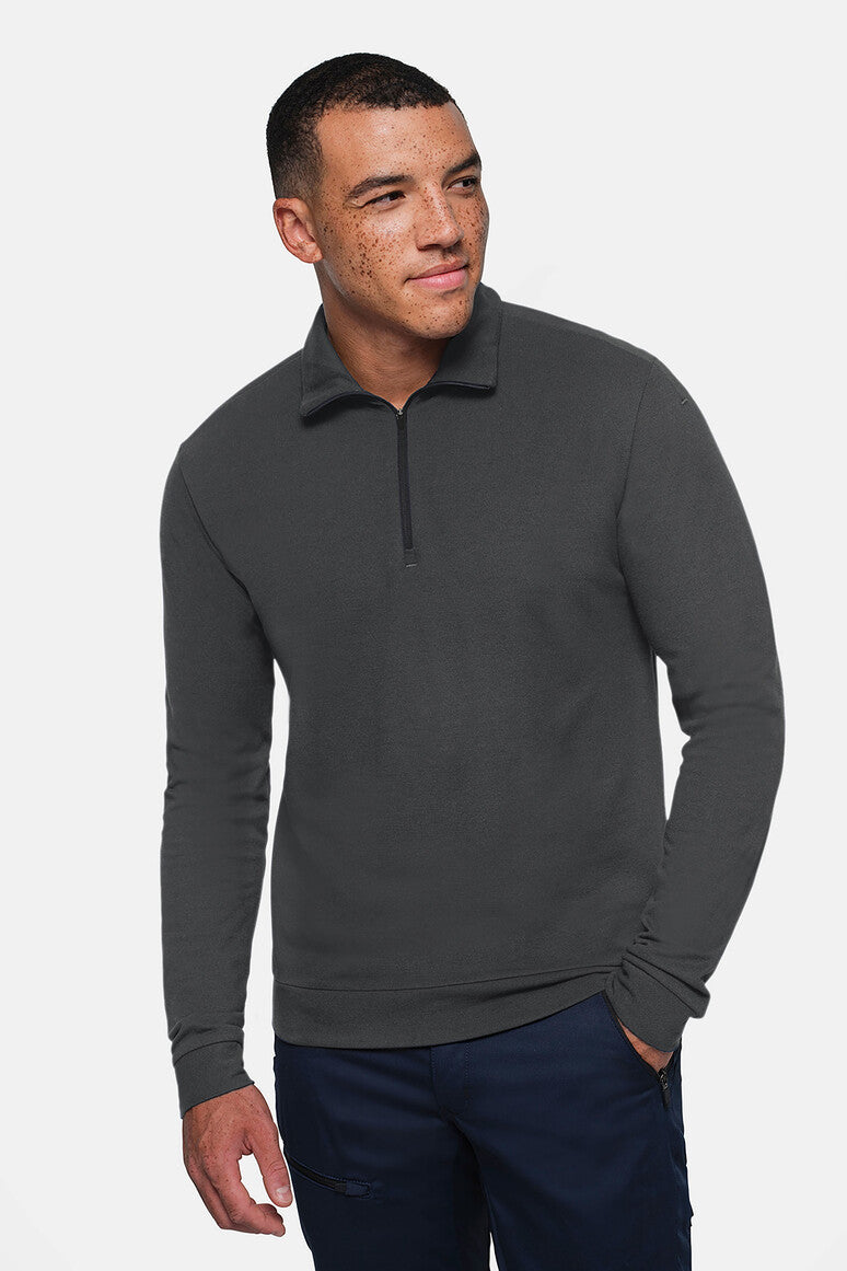 HAKRO Zip-Longsleeve Piqué MIKRALINAR® ECO - Karbongrau - 5