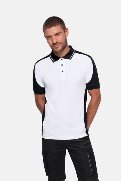 HAKRO Poloshirt Contrast  MIKRALINAR® ECO - Weiß/schwarz - 5