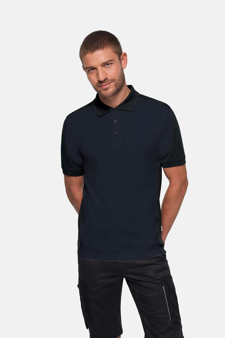 HAKRO Poloshirt Contrast  MIKRALINAR® ECO - Tinte/schwarz - 5