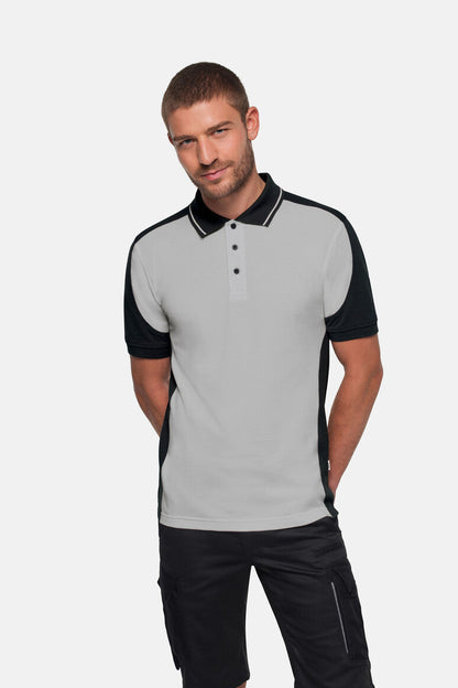 HAKRO Poloshirt Contrast  MIKRALINAR® ECO - Titan/schwarz - 5