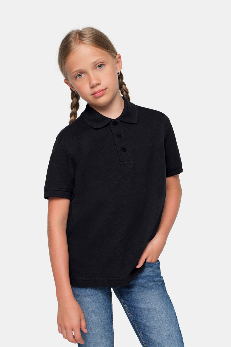 HAKRO Kinder Poloshirt Bio-Baumwolle - Schwarz - 5