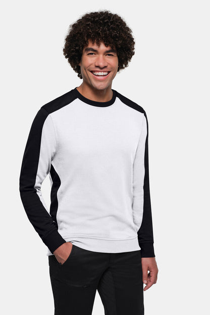 HAKRO Sweatshirt Contrast MIKRALINAR® ECO - Weiß/schwarz - 5