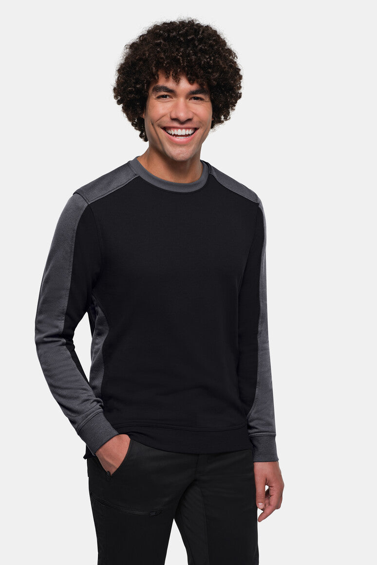 HAKRO Sweatshirt Contrast MIKRALINAR® ECO - Schwarz/karbongrau - 5