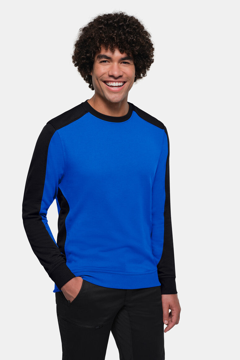 HAKRO Sweatshirt Contrast MIKRALINAR® ECO - Royalblau/schwarz - 5