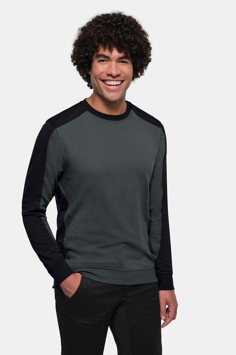 HAKRO Sweatshirt Contrast MIKRALINAR® ECO - Anthrazit/schwarz - 5