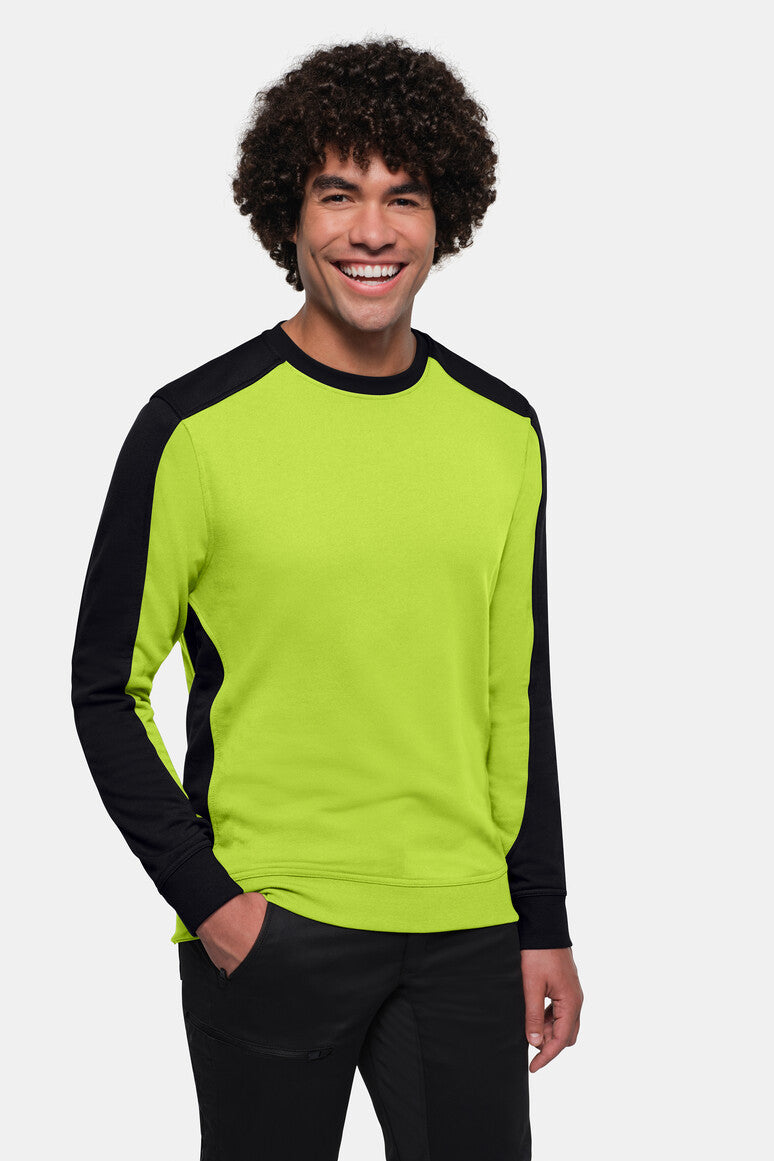 HAKRO Sweatshirt Contrast MIKRALINAR® ECO - Kiwi/schwarz - 5