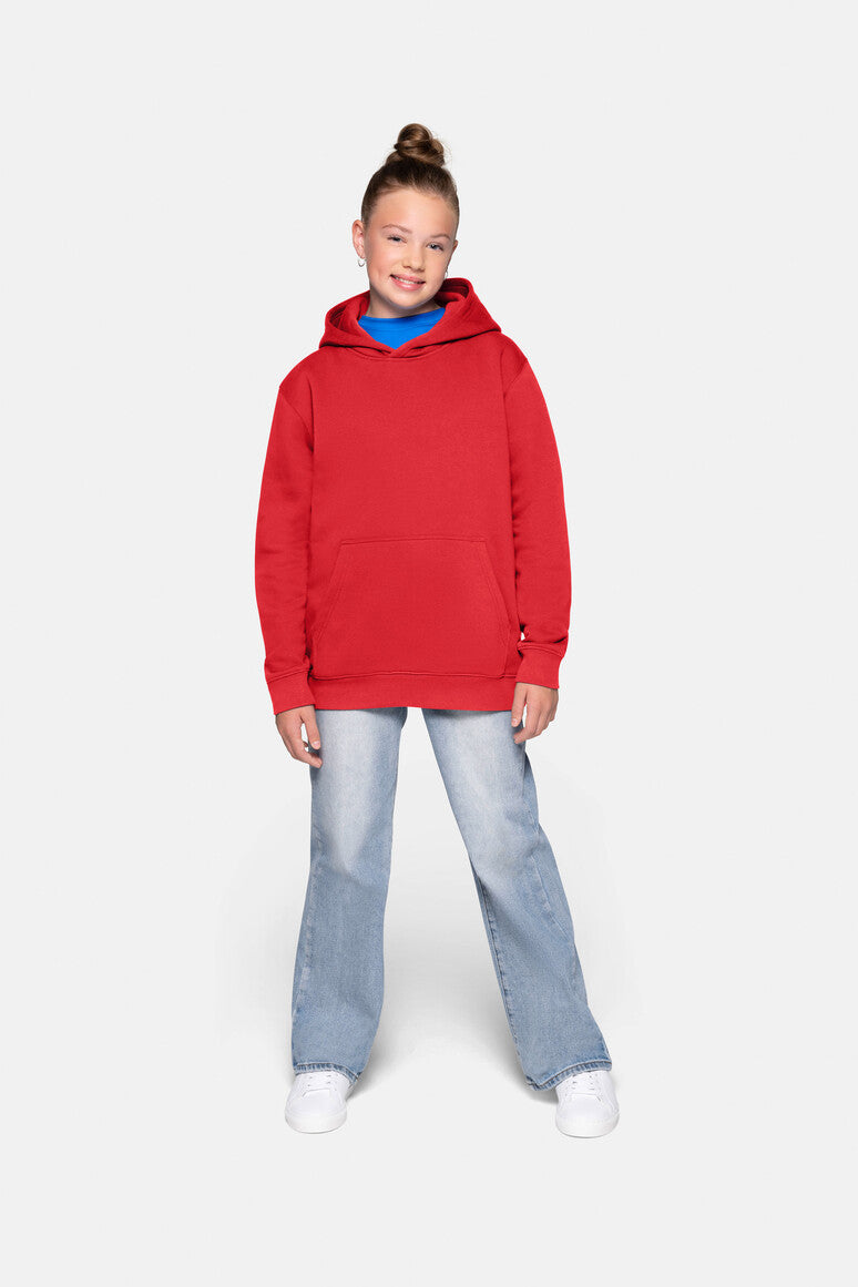 HAKRO Kinder Kapuzen-Sweatshirt Bio-Baumwolle - Rot - 5