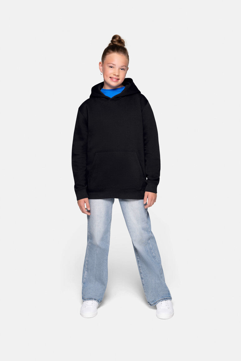 HAKRO Kinder Kapuzen-Sweatshirt Bio-Baumwolle - Schwarz - 5