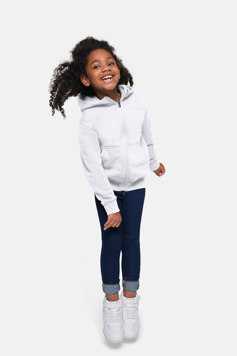 HAKRO Kinder Kapuzen-Sweatjacke Bio-Baumwolle - Weiß - 5