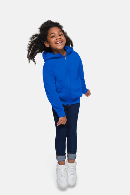 HAKRO Kinder Kapuzen-Sweatjacke Bio-Baumwolle - Royalblau - 5
