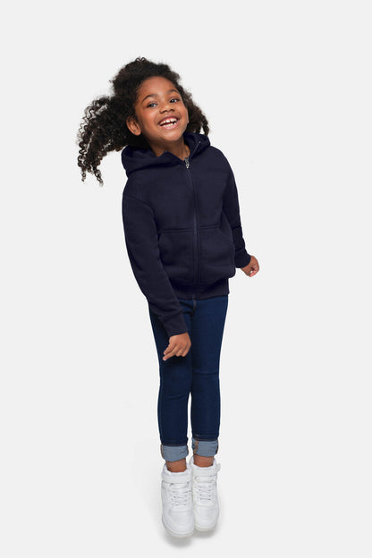 HAKRO Kinder Kapuzen-Sweatjacke Bio-Baumwolle - Tinte - 5