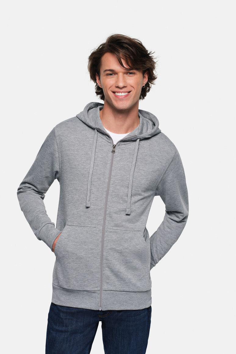HAKRO Kapuzen-Sweatjacke Premium - Grau meliert - 5