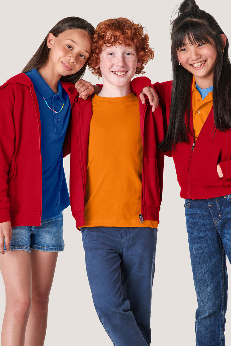 HAKRO Kinder Kapuzen-Sweatjacke Premium - Rot - 5