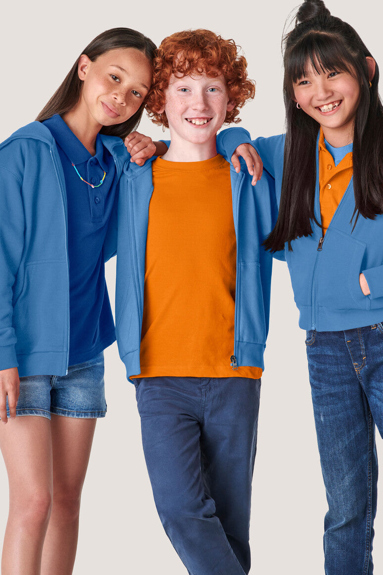 HAKRO Kinder Kapuzen-Sweatjacke Premium - Malibublau - 5