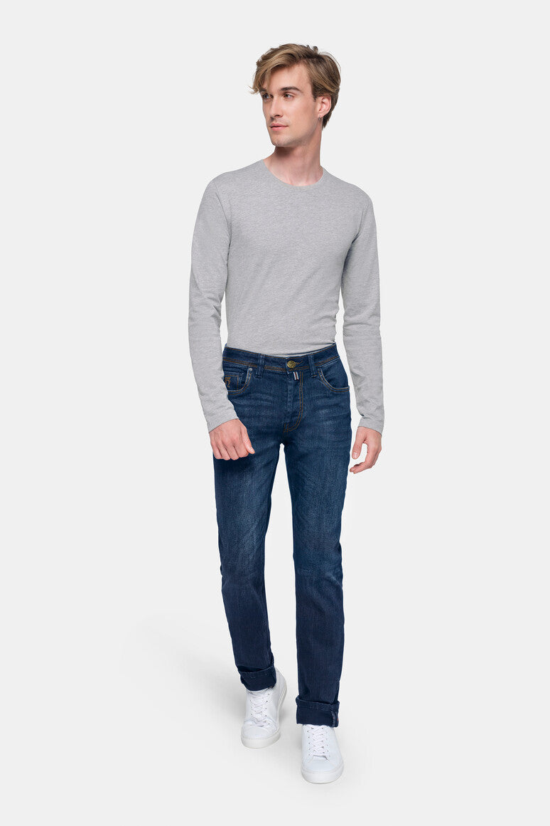 HAKRO 5-Pocket-Jeanshose X-Stretch ECO - Indigo - 5