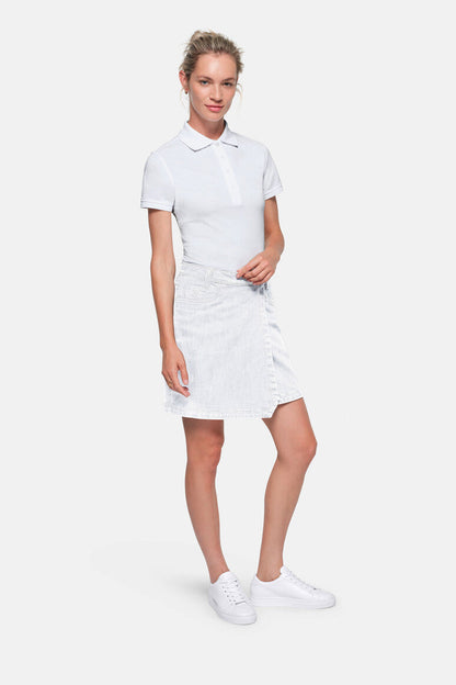 HAKRO Damen 5-Pocket-Jeansskort X-Stretch ECO - Weiß - 5