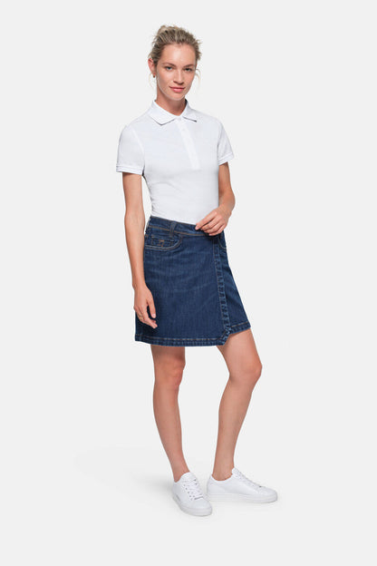 HAKRO Damen 5-Pocket-Jeansskort X-Stretch ECO - Indigo - 5