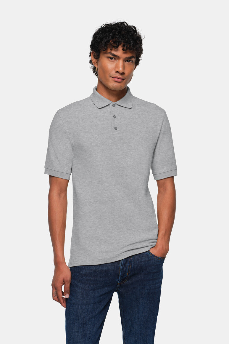 HAKRO Poloshirt Top - Grau meliert - 5